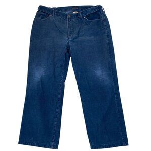 Lands End Mens Pants Size 40x25 Corduroy Straight Casual Traditional Fit Blue Y2